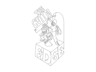 The Cutt'n Edge Art 2d 3d branding illustration lineart logo vector