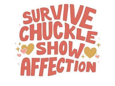 Live Laugh - Show Affection hand lettering handlettering illustration live laugh love procreate survive chuckle show affection