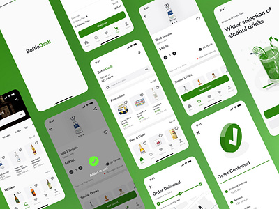 BottleDash- Mobile App Concept Design alcoholapp app appdesign branding design figma graphic design illustration ios mobiledesign mockups photoshop productdesign typography ui uidesign uiux ux uxdesign wireframes