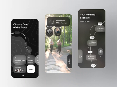 Fitness App - Running Tracker animation app b2b cardio crm design fitness gps health healthcare ios mobile product design saas software sport tracker tracking ui ux