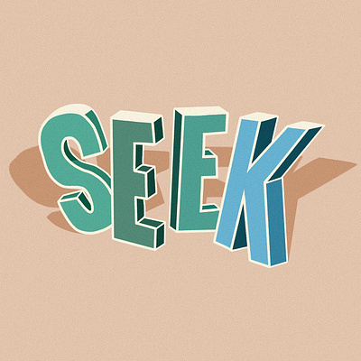 SEEK 3d lettering hand drawn hand lettering handlettering illustration procreate seek