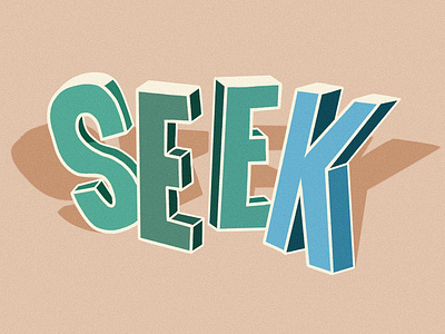 SEEK 3d lettering hand drawn hand lettering handlettering illustration procreate seek