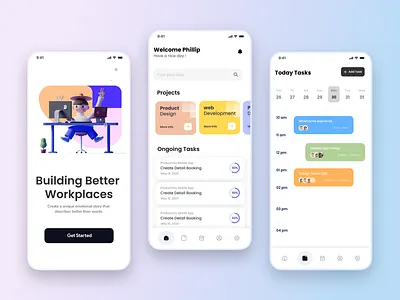 Task Management App design app design designer illustration mobile app design task task management to do ui uidesigner uiux uiux designer