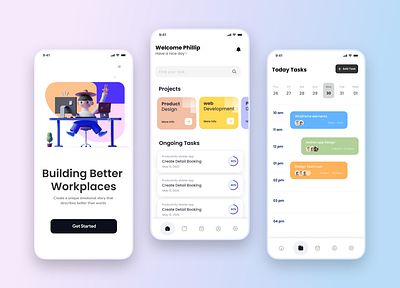 Task Management App design app design designer illustration mobile app design task task management to do ui uidesigner uiux uiux designer