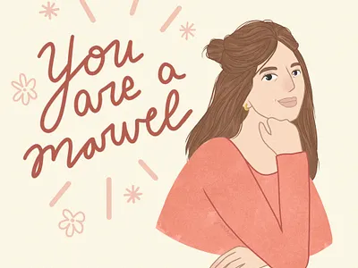 You Are A Marvel encouragement hand lettering handlettering illustration marvel procreate selflove you are a marvel