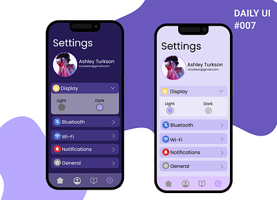 Daily UI #007 - Settings app design ui