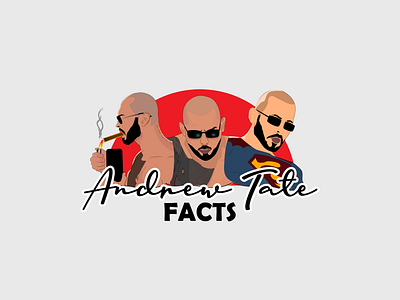 Andrew Tate Facts Logo Design 2d 3d art branding character illustration logo model vector