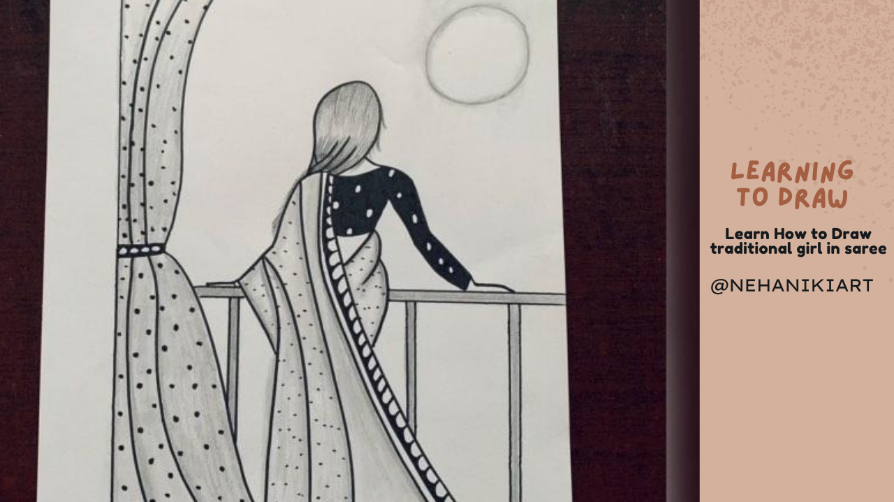 How to draw a gorgeous traditional girl with saree easy saree drawing girl  drawing – Artofit