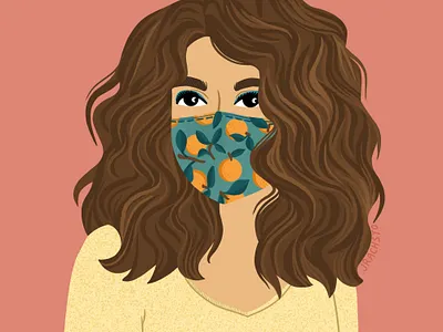 DTIYS Charly Clements charly clements clementines curly eye shadow illustration procreate summertime tropical