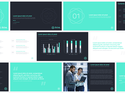 Thrive Technology Solutions – PPT Template branding deck powerpoint presentation design slides