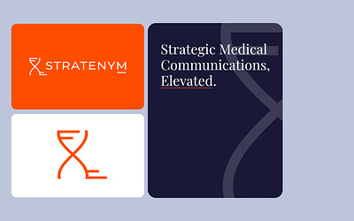 Stratenym Branding brand design brand materials branding graphic design logo medical medical logo orange social media visual identity