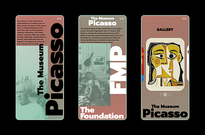 The Museum Picasso design graphic design mobile ui uidesign uiux ux web