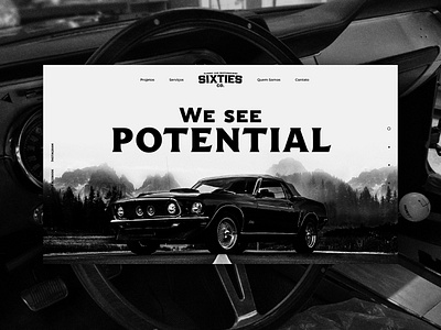 Sixties - Website automotive automotive design car restoration classic car figma ui uidesign uiux user interface ux design vehicle web design website website design