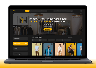 Online Clothing Store clean clothes dark mode ecommerce fashion font interaction minimal motion graphics navigation shop store ui ux