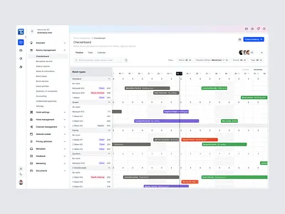 Hotel booking timeline (Light) app timeline ui ux