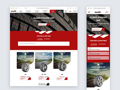 Kleber website (Michelin) graphic design ui webdesign