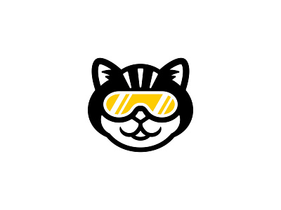 Cool Cat With Glasses Logo animal animal logo cat logo cool design enetratinment funny icon kids logo logo design logodesign mascot minimal minimalist logo pet playful