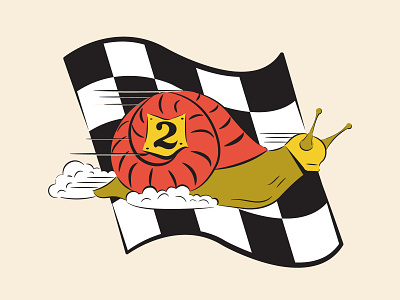 Snail Racer art community design dribbble illustration illustrator racer snail vector