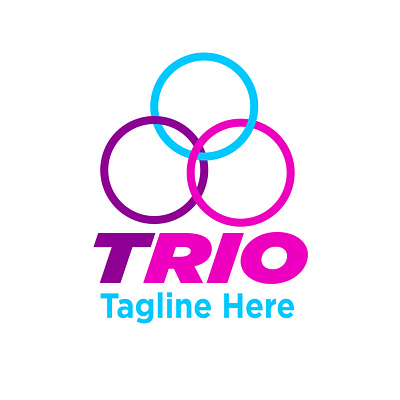 Trio logo. branding design graphic design illustration logo typography vector
