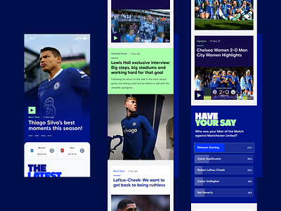 Chelsea FC App Creative design football sport ui ui design