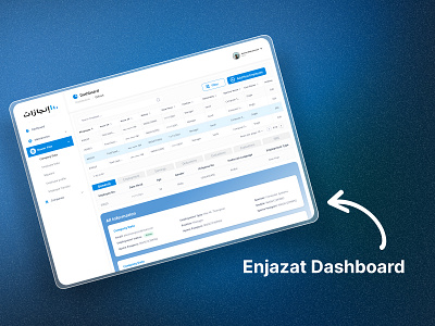 Injazat Dashboard UI Design dashboard table ui web design