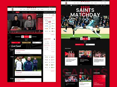 Southampton FC Creative design football sport ui ui design