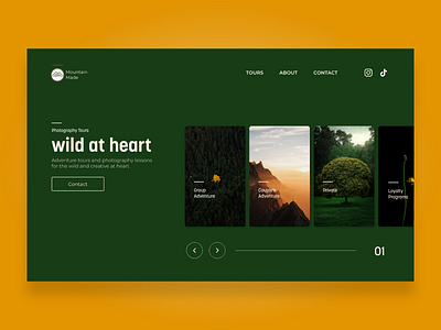 Website design - photography tours design ui website