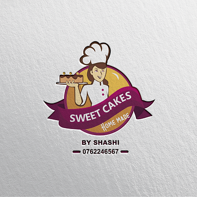 Sweet Cakes Logo 3d branding creative graphic design hire logo logodesign minimalisit