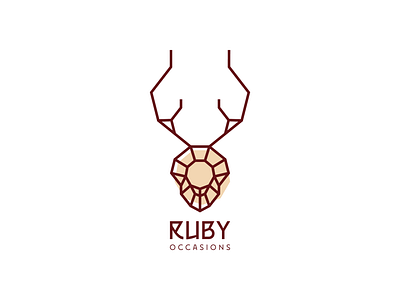 Ruby Occasions Logo brand identity creative direction graphic design logo logomark