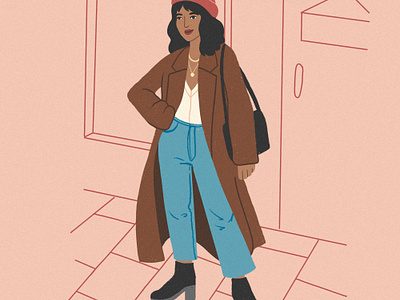 Digital Persona Portraits client identities coffee shop female portrait green portrait home office ideal client illustration pink portrait procreate purple portrait small business owner trenchcoat woman portraits young women