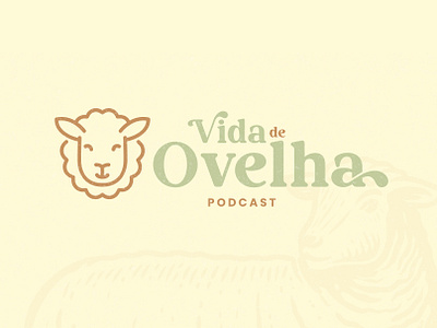 Vida de Ovelha - Podcast branding design graphic design logo podcast typo typography