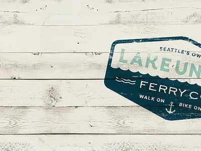 Lake Union Ferry Company Logo branding design ferry logo seattle taxi