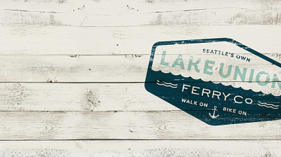 Lake Union Ferry Company Logo branding design ferry logo seattle taxi