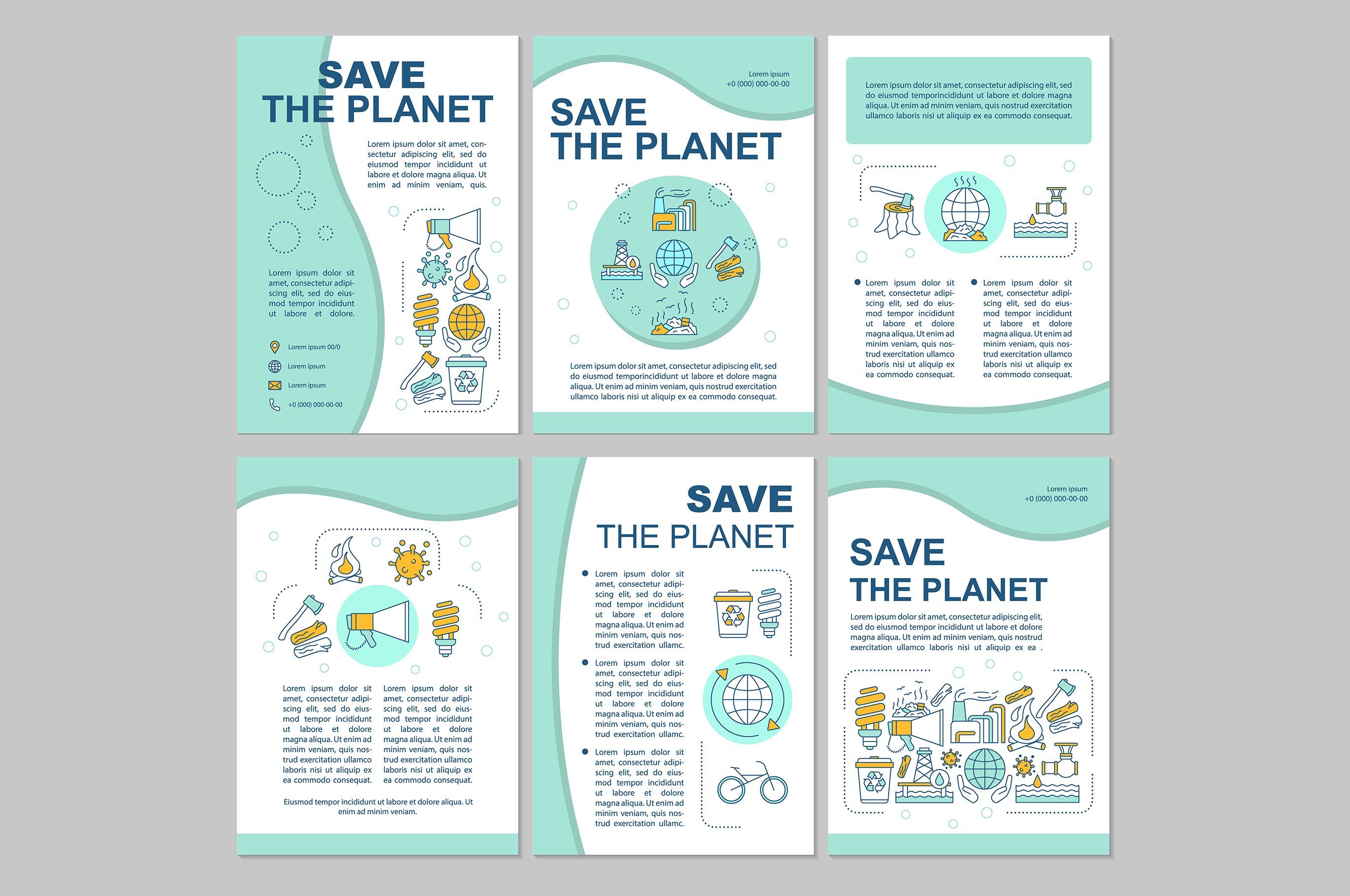 Printable And Editable Planet Brochure Template