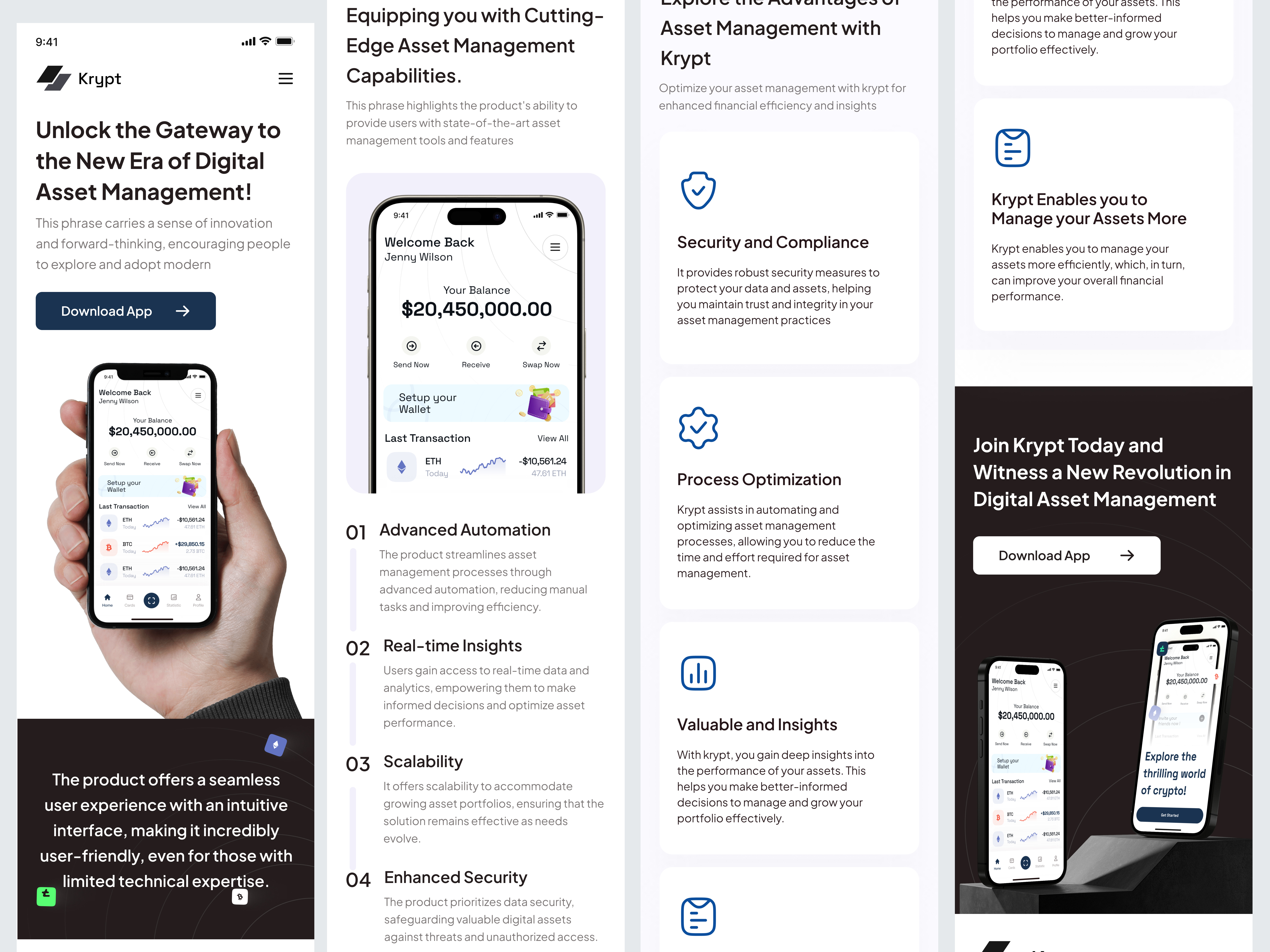 [Responsive] - Krypt - Crypto Trading Landing Page clean crypto crypto trading crypto wallet crypto website design ethereum finance finance website landing page landingpage minimalist nft responsive trading ui ux web web design website