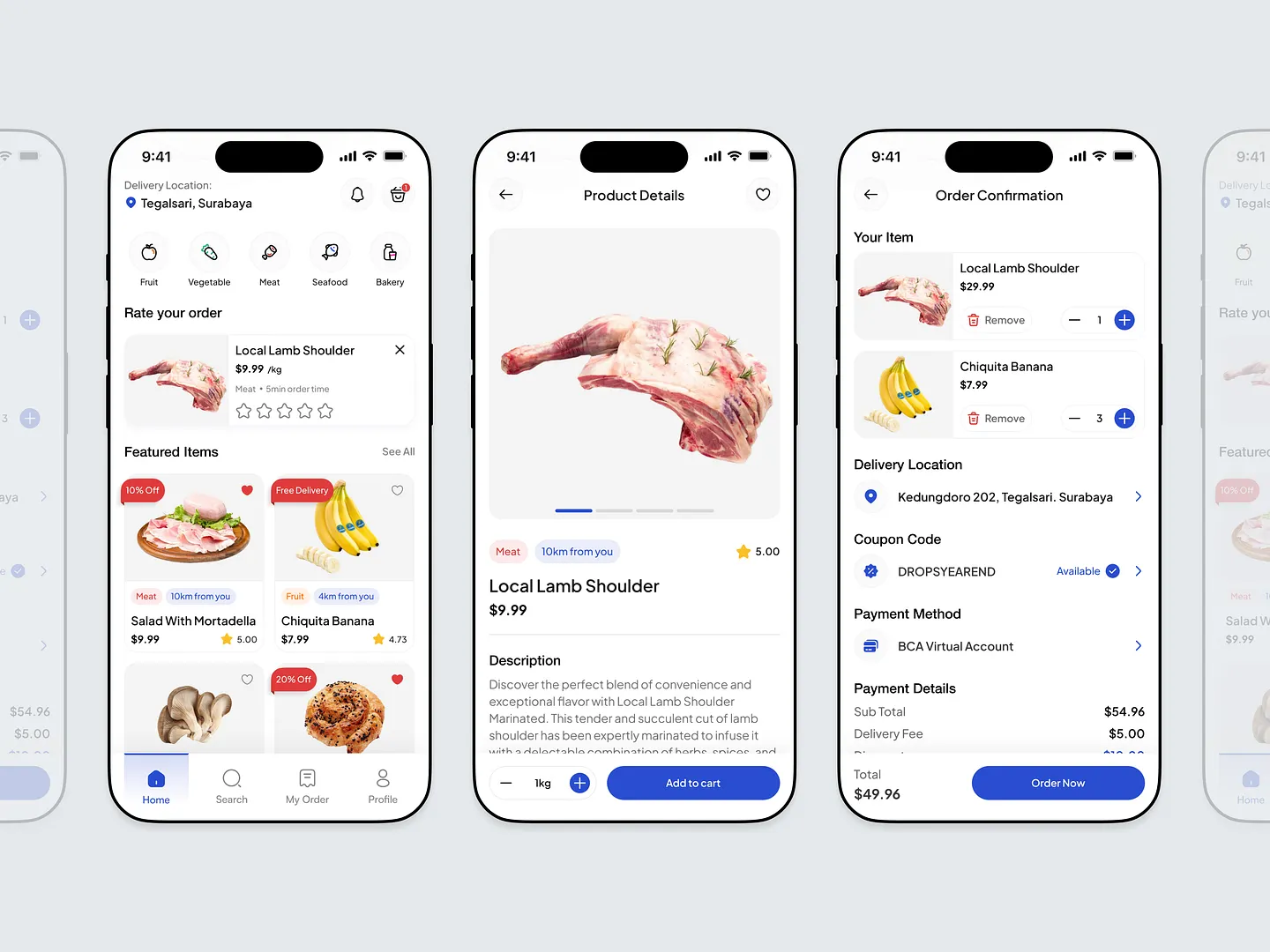 Modern Grocery Website Design: Saori Online Grocery Store App