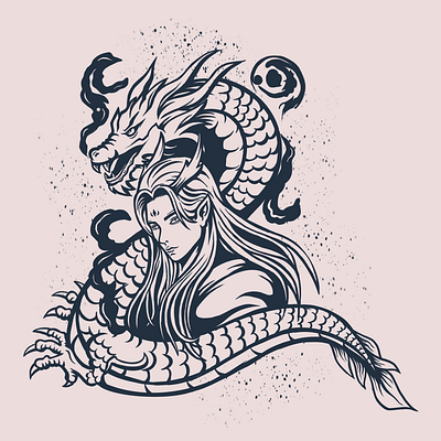 Bond of Legends: Man and Dragon art artwork bond designs digital art dragon drawing human illustration man myth sketch