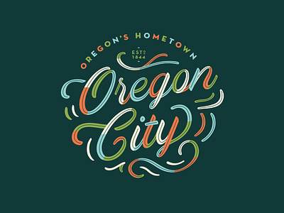 OREGON CITY, OR - Promotional Logo illustration logo logo design typography