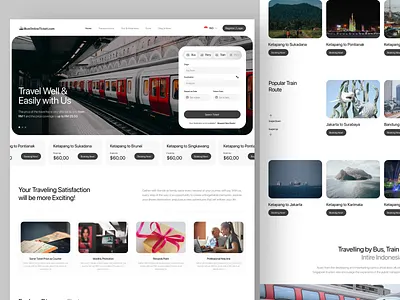 BusOnlineTicket.com | Redesign Current Website booking clean design landing page modern nice redesign ticket web ui uiux ux web design web redesign website
