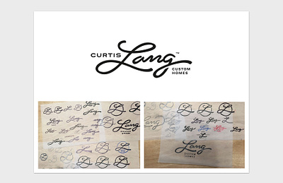 IDENTITY DESIGN - Curtis Lang Custom Homes brand branding hand drawn identity design logo logo design