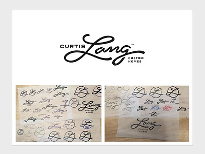 IDENTITY DESIGN - Curtis Lang Custom Homes brand branding hand drawn identity design logo logo design