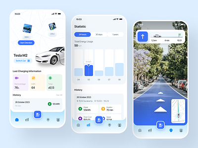 EV Charging Station - Mobile App Concept app charging electric car electric car app electronic vehicle ev ev app ev charging ev charging station ev mobile app ev ui finder map mobile mobile app smart car ui uiux ux vr