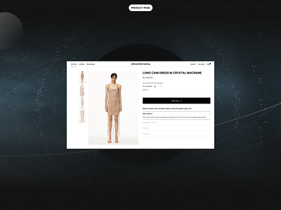 Alexander Wang - product page redesign & animation animation ui