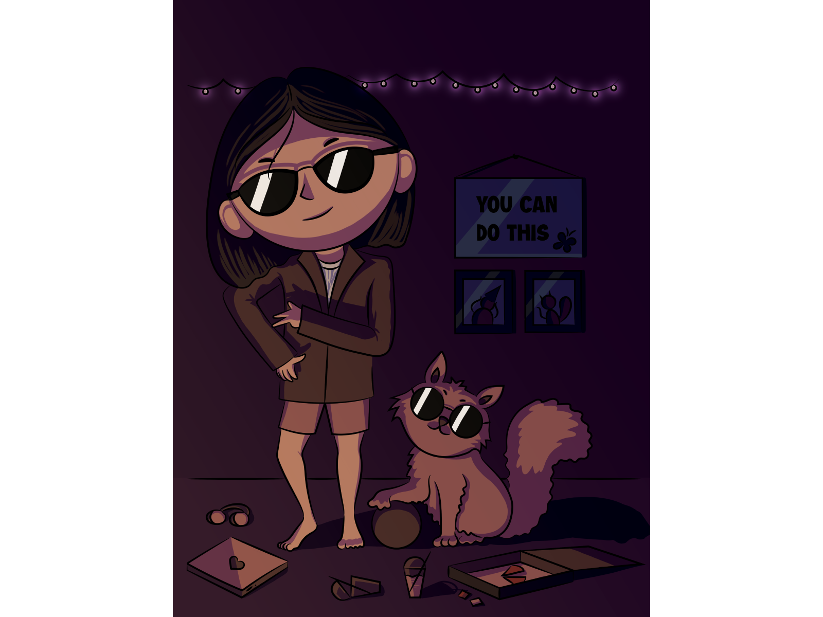 Imagining animal art cartoon cat concept design digital art dream girl home illustration illustrator imagination night photoshop pose quote