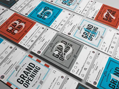 Five Stones - Grand Opening Social Campaign branding graphic design identity design instagram layout social media typography ui