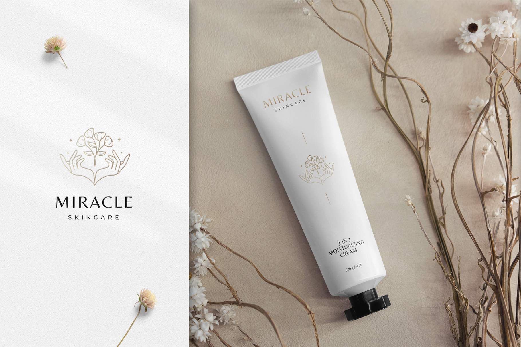 Flower Feminine Logo badge logo brand design brand identity branding design graphic design identity identity visual logo logo design logomark logotype minimal visual identity