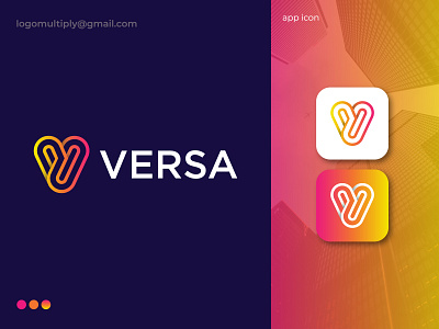 Versa logo / V letter logo design brand identity branding crypto gradient mark icon letter mark letter v logo logo design logos logotype minimal modern nft technology typography v