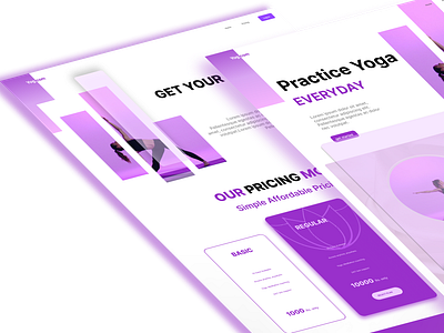 YOG.com - yoga class website UI/UX design 3d figma graphic design ui ux