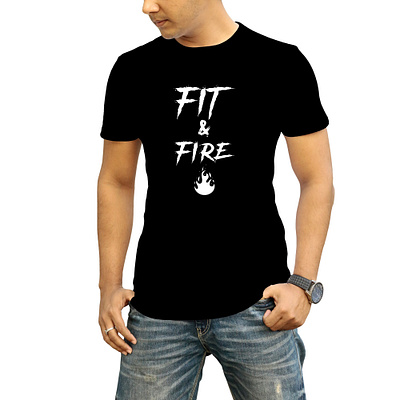 Fit & Fire T-shirt Design amazon bulk t shirt custom custom t shirt design tesspring trendy typography