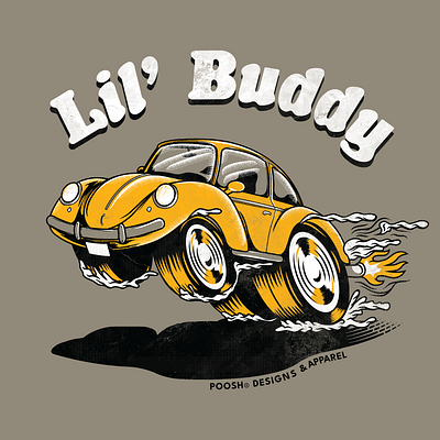 Lil' Buddy autobots bumblebee character design graphic design illustration mascot design t shirt design transformers volkswagen